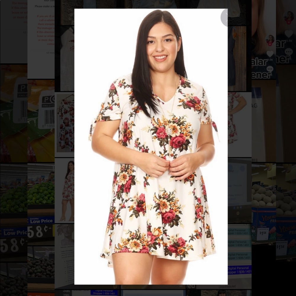 Vibe sportswear’s plus size floral tent dress